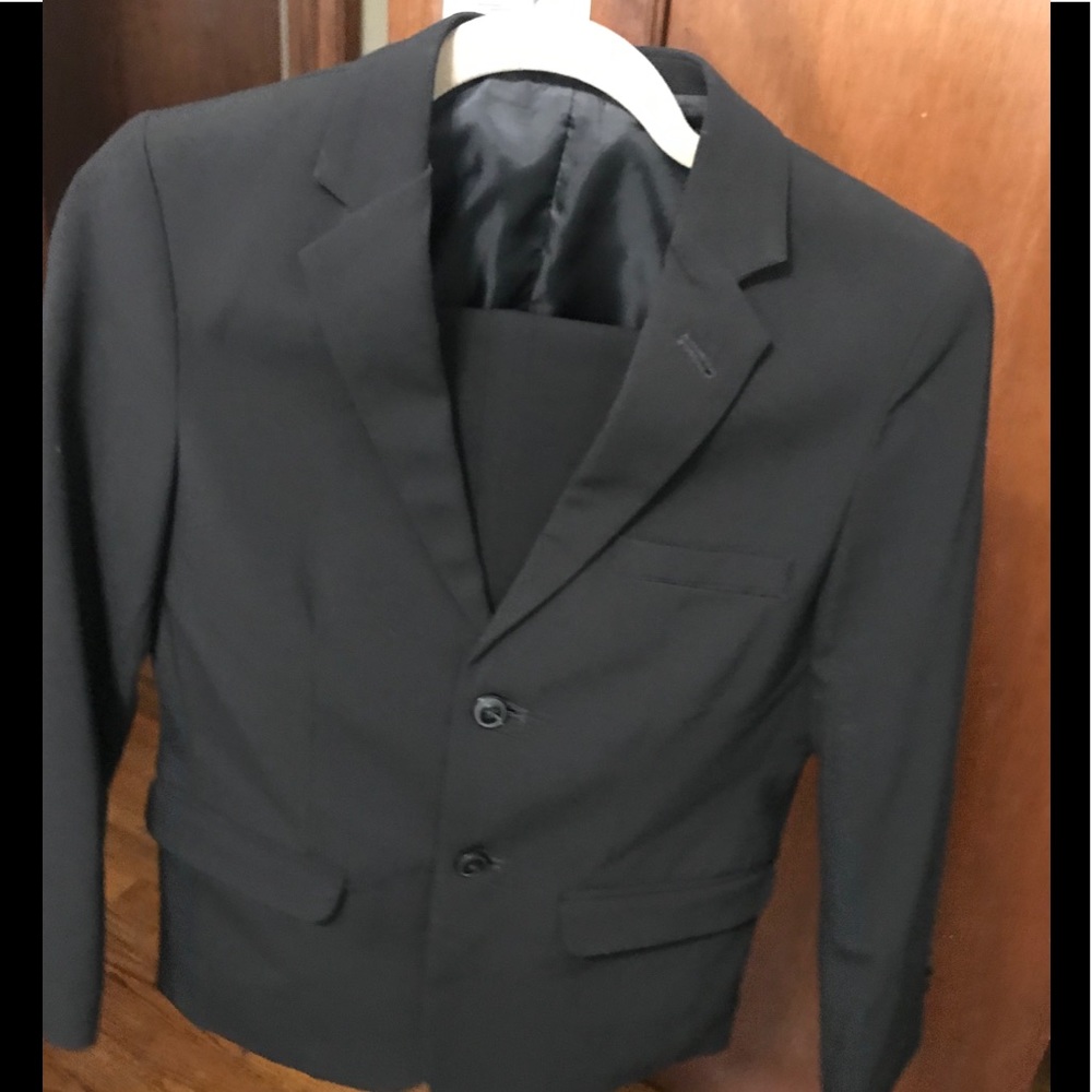 Like new boys black chaps suit size 14